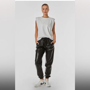 Super fun stylish faux leather pants/joggers! Sold out! Dress up or down!